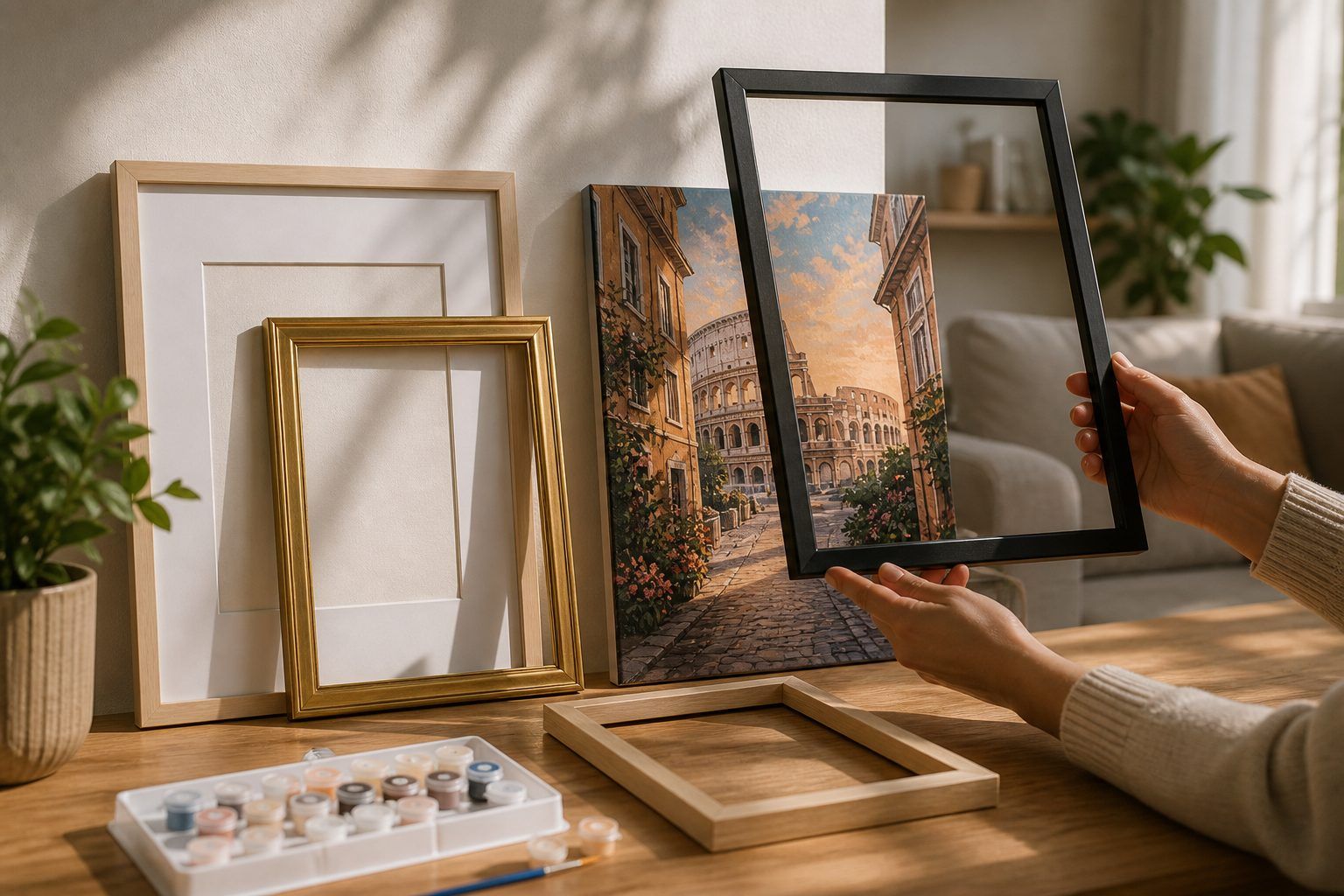 Une œuvre de Rome dans votre salon : choisir l'encadrement