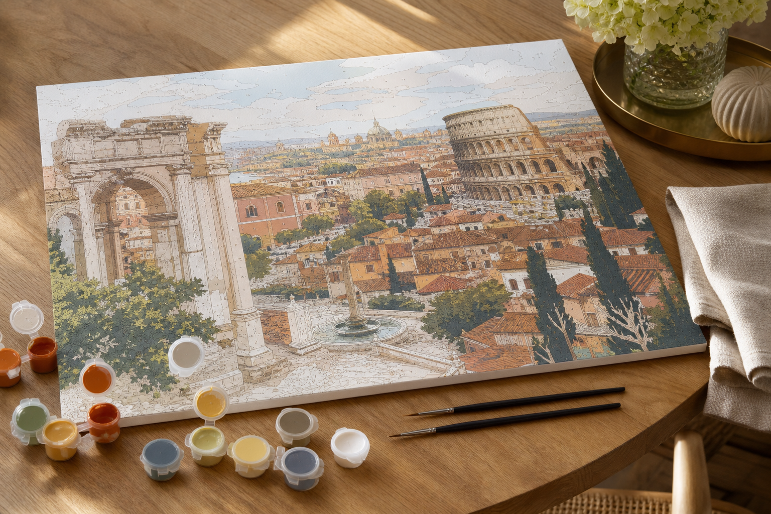 Le petit Pinceau Rome transforme la peinture au numéro en déco