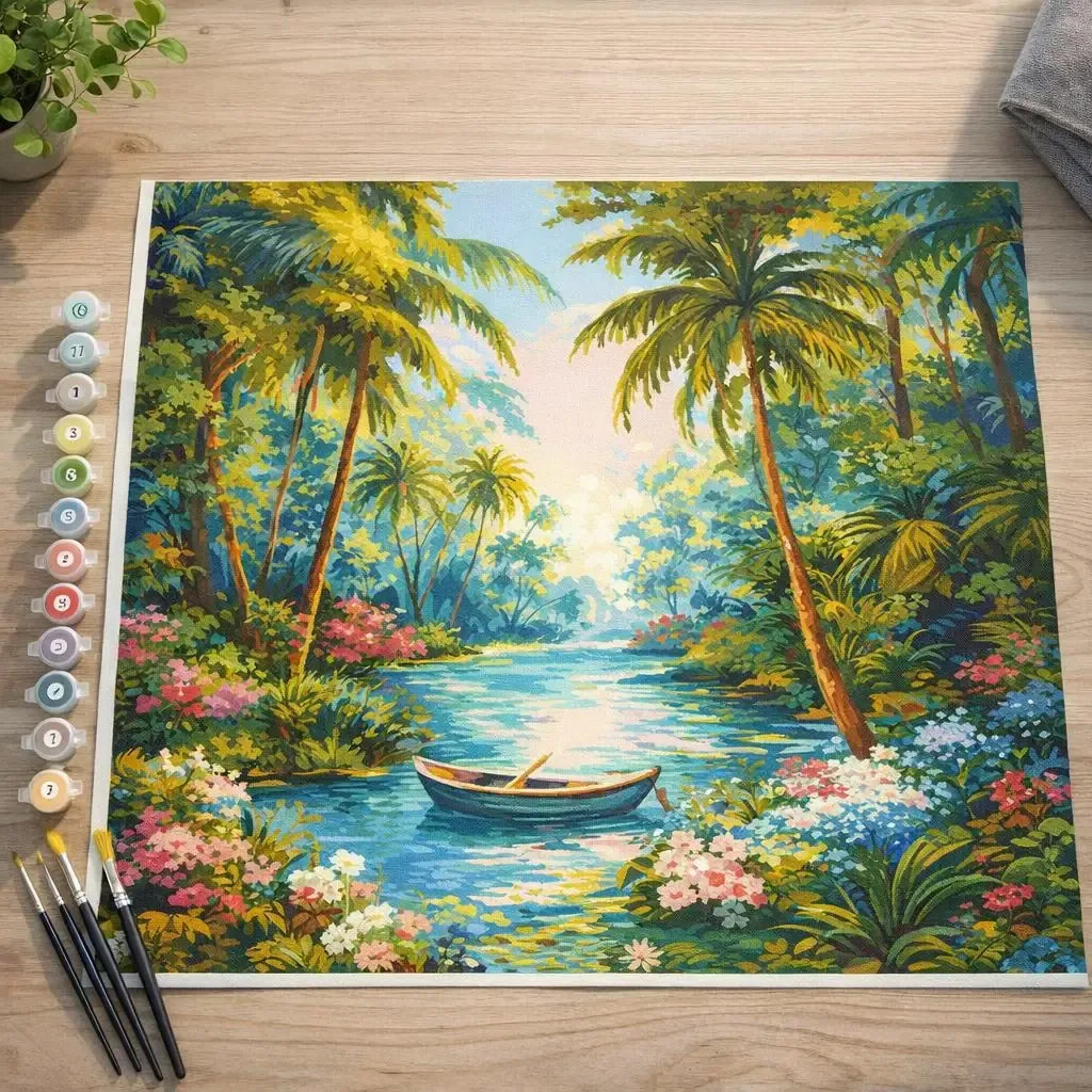 Peinture par numéro Rivière paradisiaque