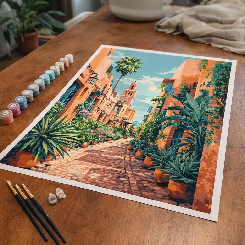 Peinture par numéro Ruelle marocaine