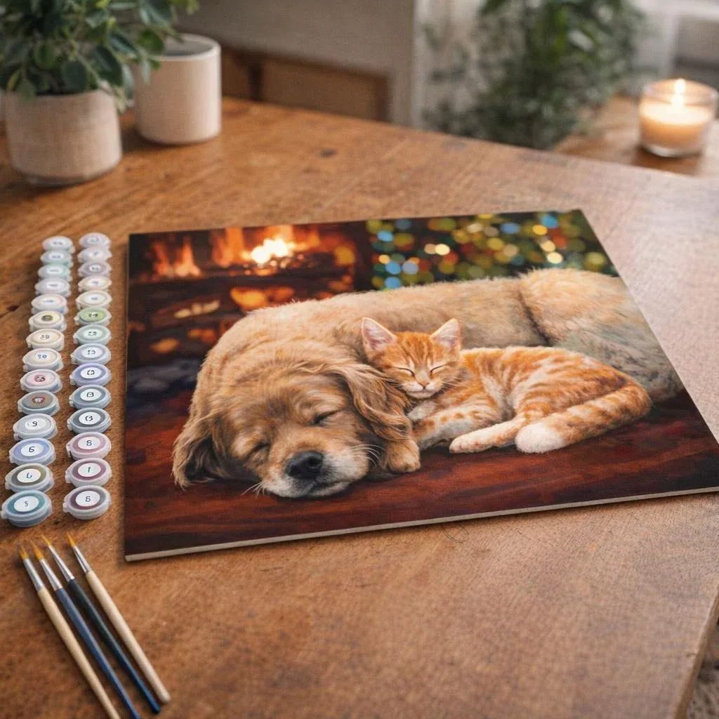 Peinture par numéro Sieste entre amis