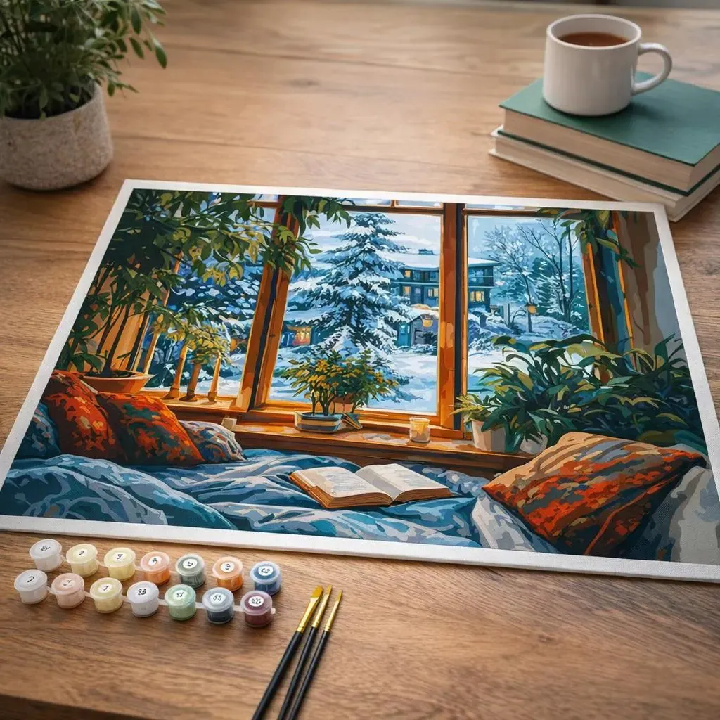 Peinture par numéro Soirée d’Hiver Douillette