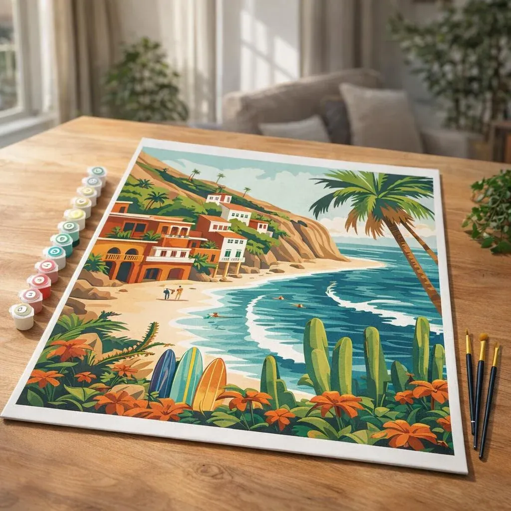 Peinture par numéro Surf côtier