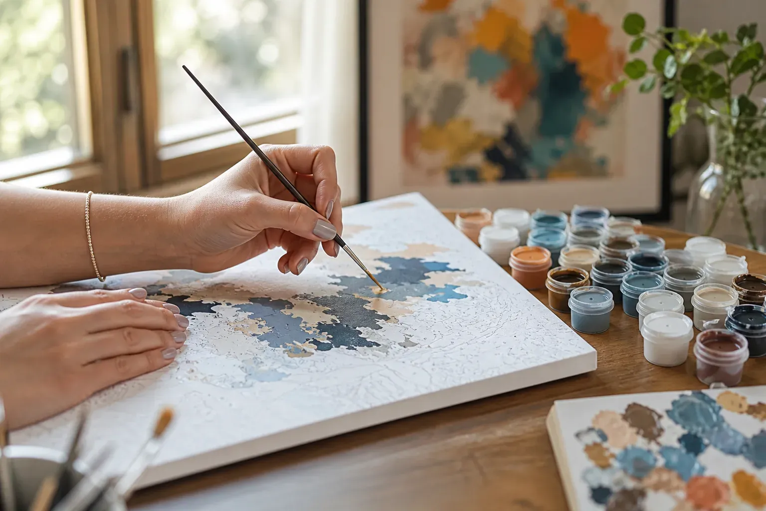 Un tableau de peinture numérotée qui trouve sa place chez vous
