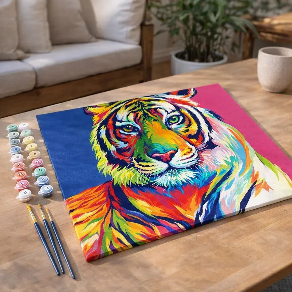 Peinture par numéro Tigre Pop Art 2