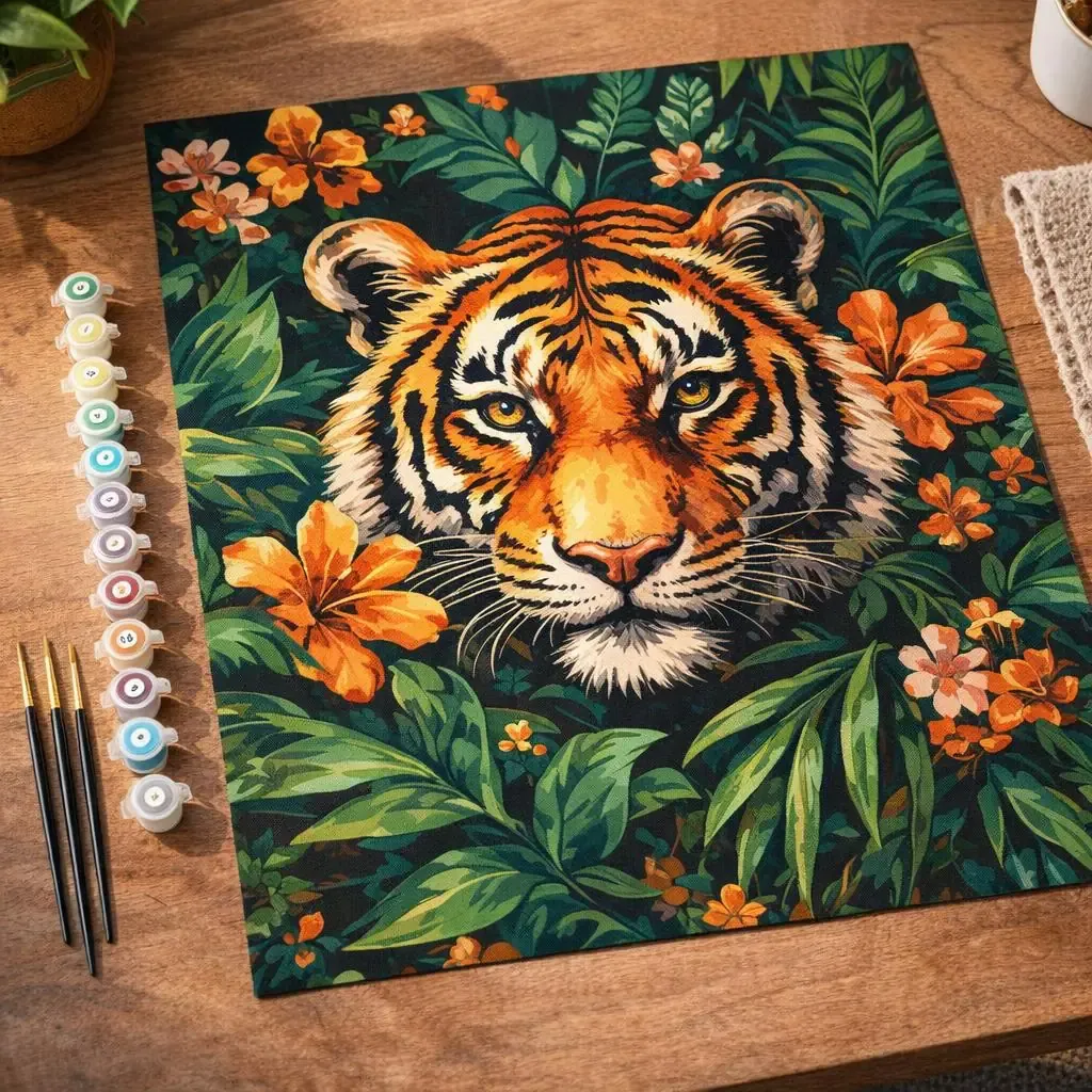 Peinture par numéro Tigre tropical