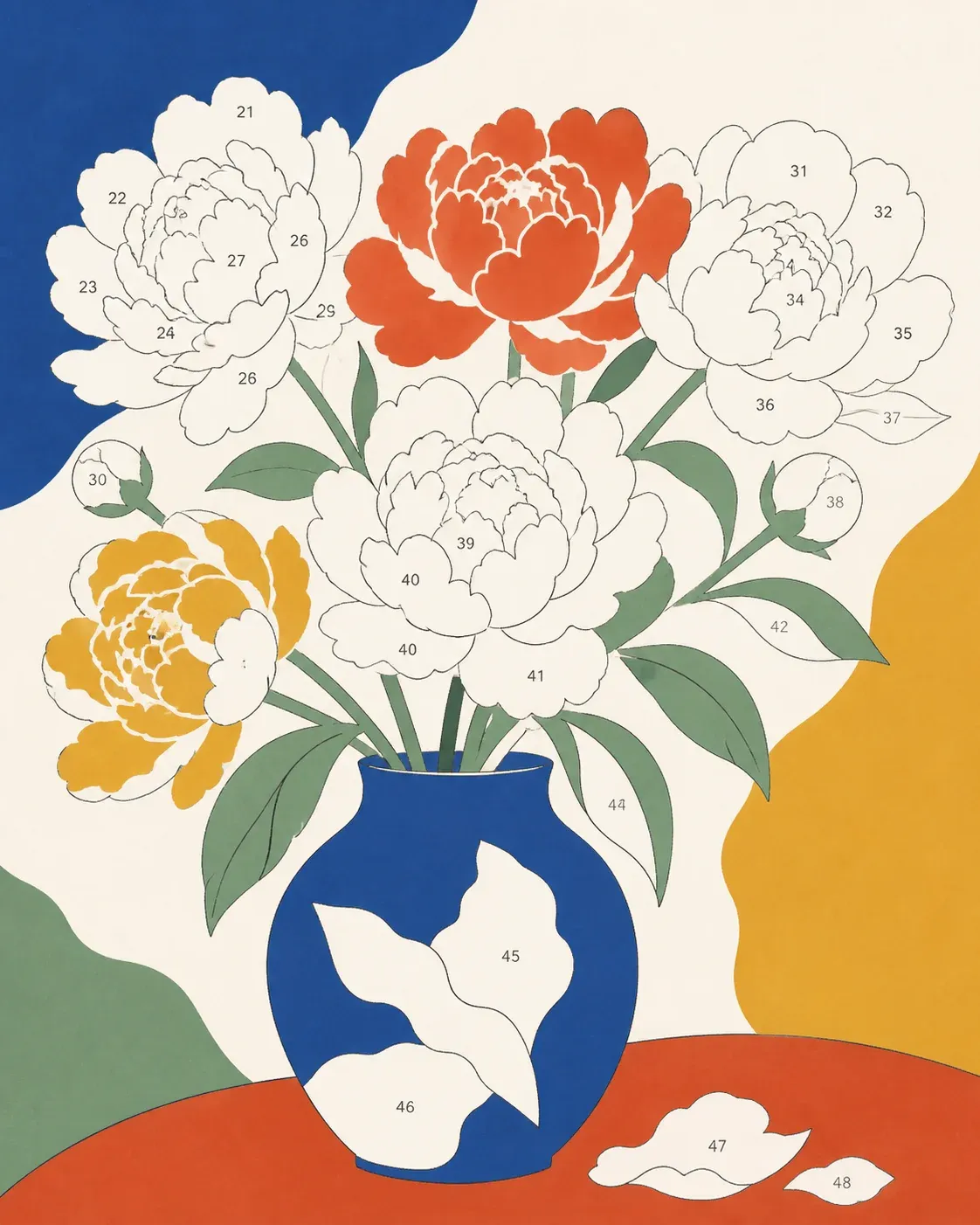 Peinture par numéro fleurs