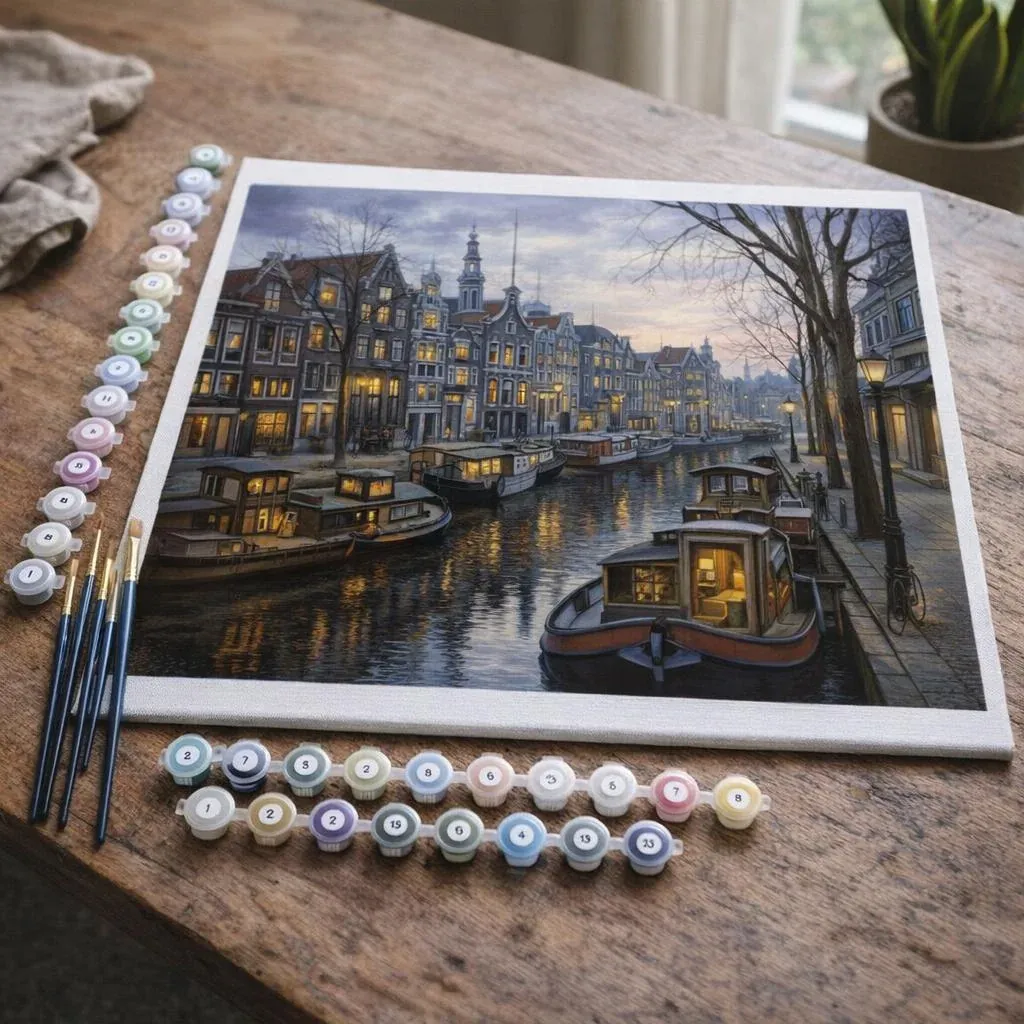 Peinture par numéro Vie sur le canal
