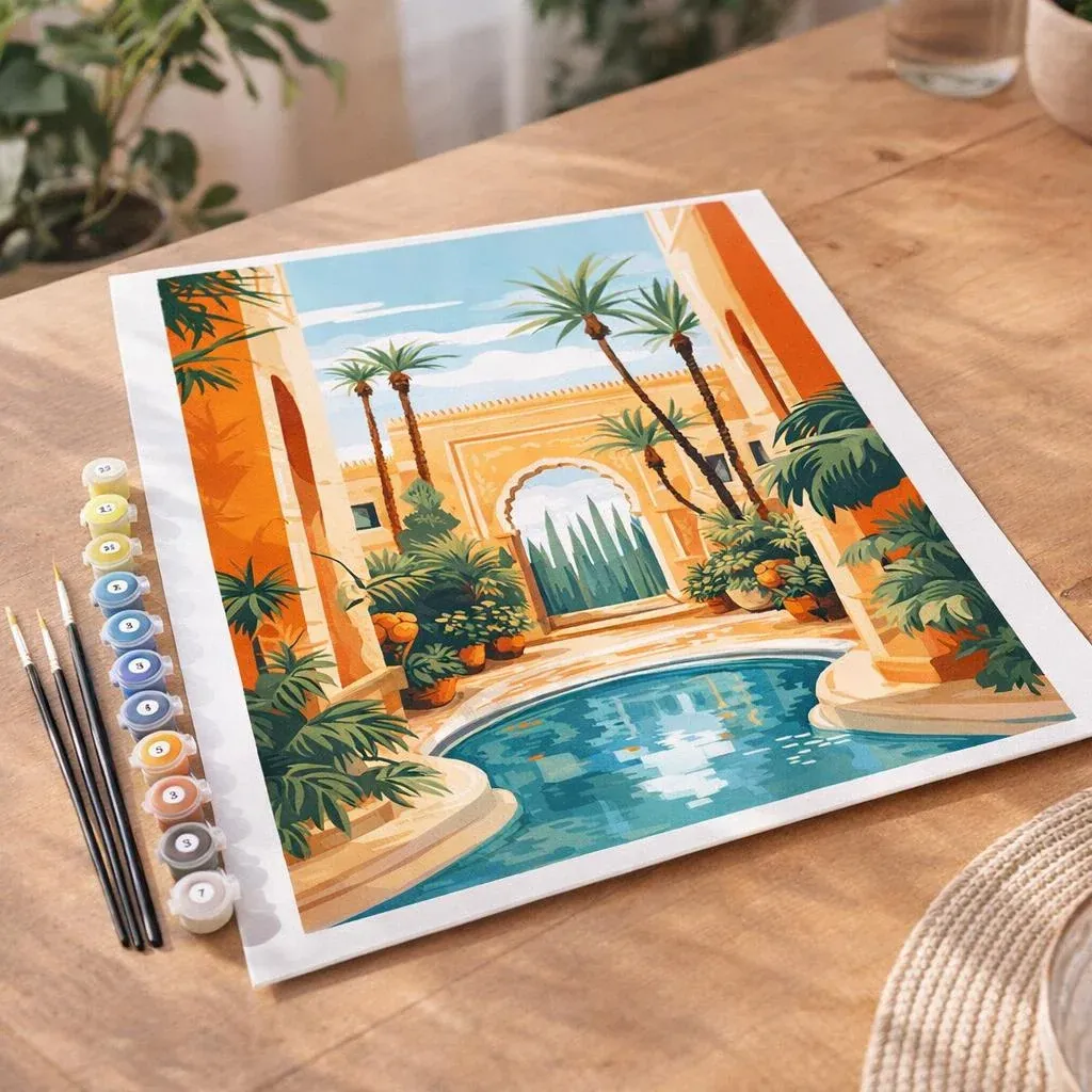 Peinture par numéro Villa marocaine luxeuse
