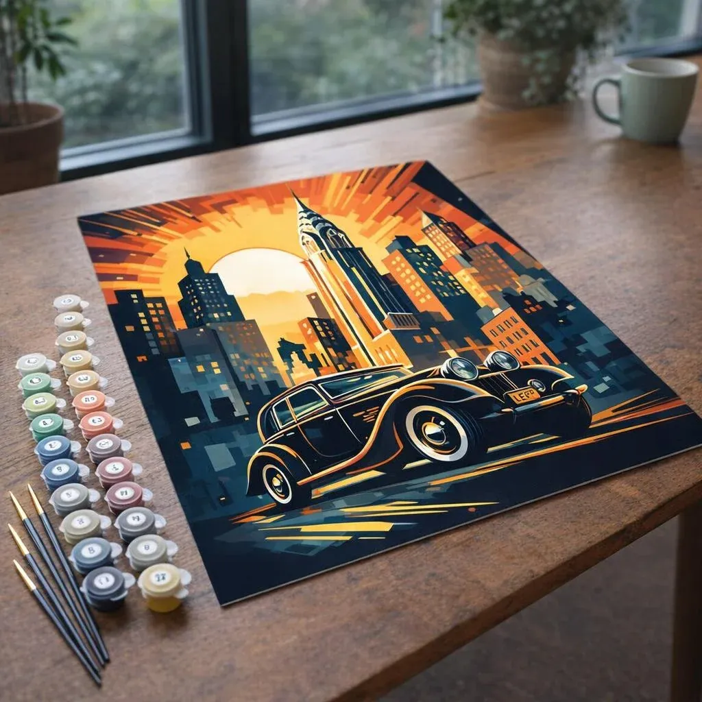 Peinture par numéro Voiture Art Déco à New York