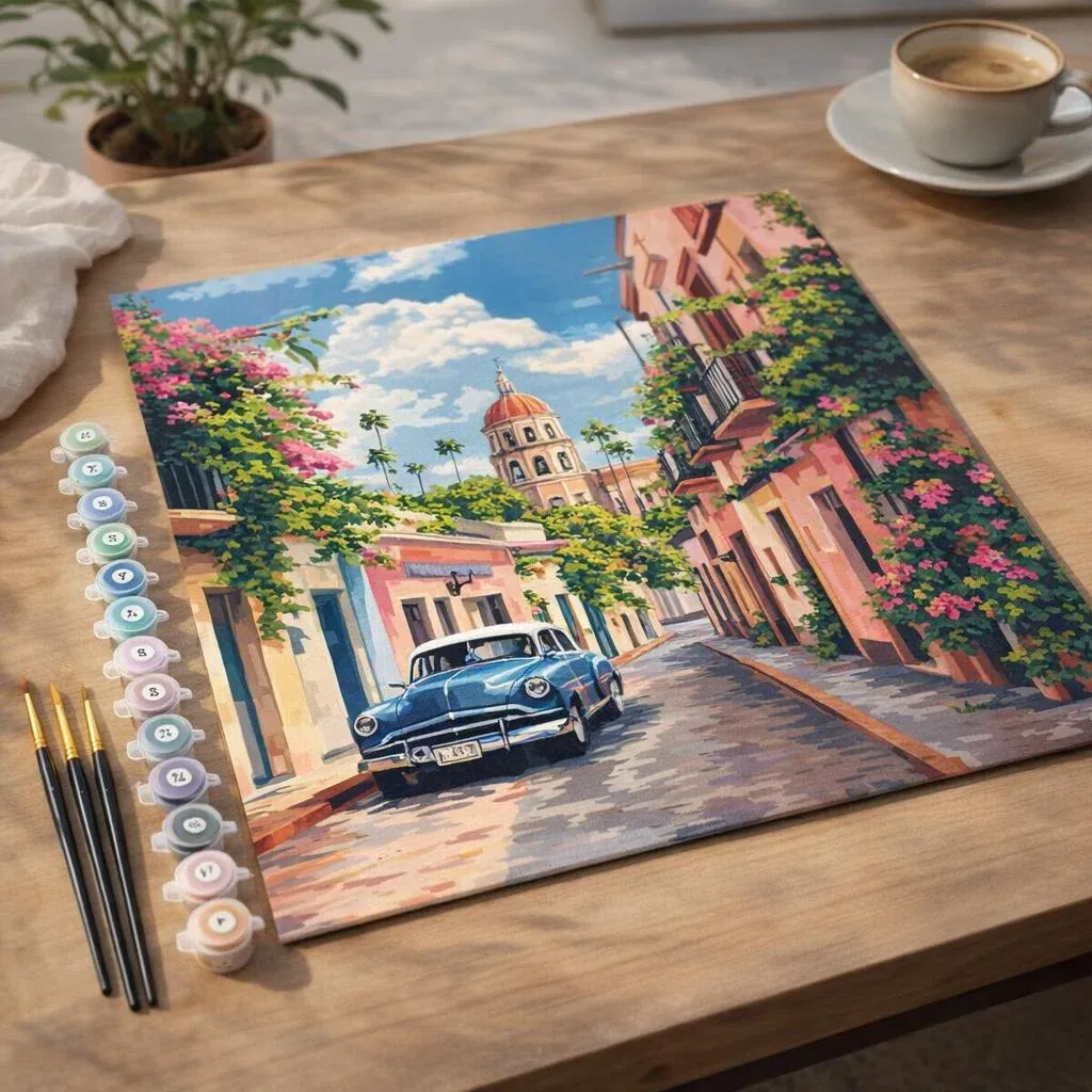 Peinture par numéro Voiture classique à Mexico