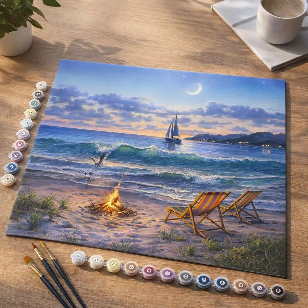 Peinture par numéro Vue sur la Plage